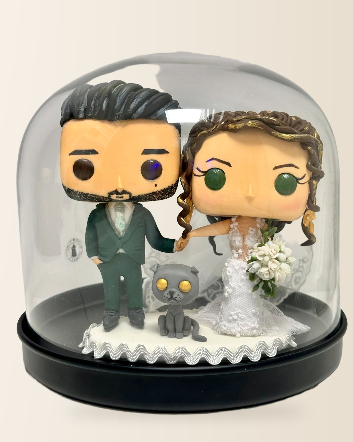 Retrato escultórico personalizado de um casal