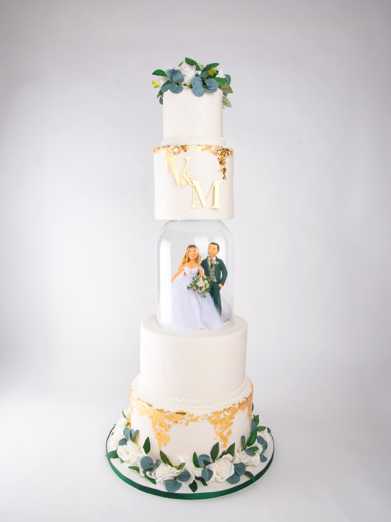 Detalhes personalizados numa escultura de casamento Rosana Atelier